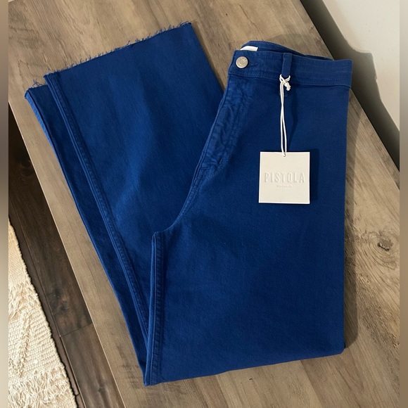 Pistola Women’s Penny Crop Jeans – Cobalt Blue – Size 26 – NWT Rare Piece - Picture 2 of 8
